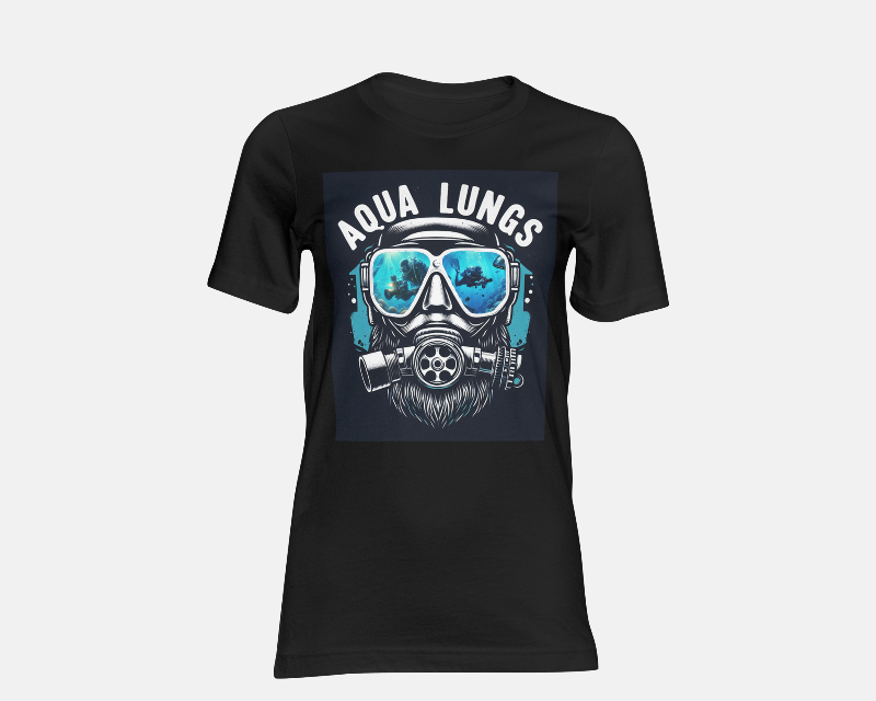 T-Shirt Design entry 3173302 submitted by SynthArtful to the T-Shirt Design for Can YOU make SCUBA diving look EDGY & ENTERTAINING?  Seeking a  cool t-shirt design that even non-divers would wanna wear, cuz it looks so good! run by aqualungs