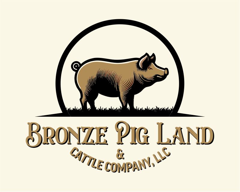 Logo Design entry 3232353 submitted by rudin to the Logo Design for Bronze Pig Land & Cattle Company, LLC run by sandyw