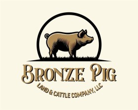 Logo Design entry 3232446 submitted by benimchen to the Logo Design for Bronze Pig Land & Cattle Company, LLC run by sandyw