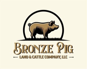 Logo Design entry 3232443 submitted by TERION to the Logo Design for Bronze Pig Land & Cattle Company, LLC run by sandyw