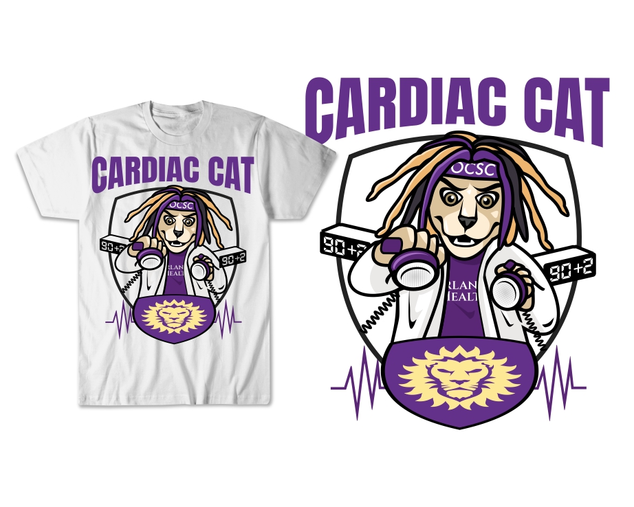 T-Shirt Design Entry 3238525 submitted by Armchtrm to the contest for Cardiac Cats - Unofficial Fan Club Serving an Official Purpose! run by LJChiddister