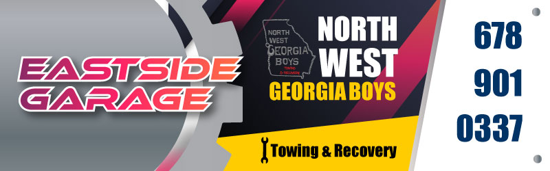 Banner Ad Design Entry 3241725 submitted by bayu_desain88 to the contest for EASTSIDE GARAGE/ NORTH WEST GEORGIA BOYS TOWING & RECOVERY LLC run by koearthcents@gmail.com
