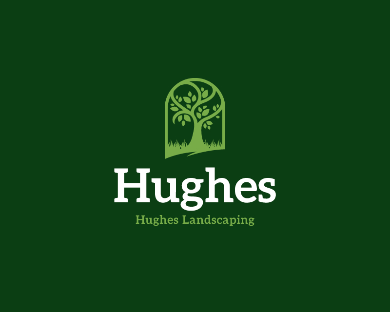 Logo Design Entry 3247965 submitted by Khooshi001 to the contest for Hughes Landscaping run by BuywithBiro