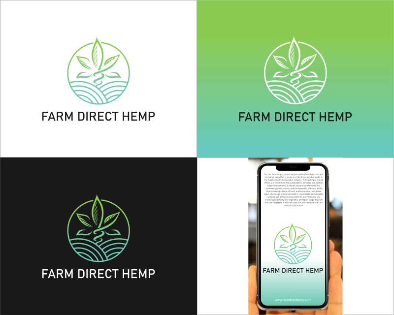 Logo Design Entry 3253952 submitted by jabrik2013 to the contest for Farm Direct Hemp run by CGOLD500
