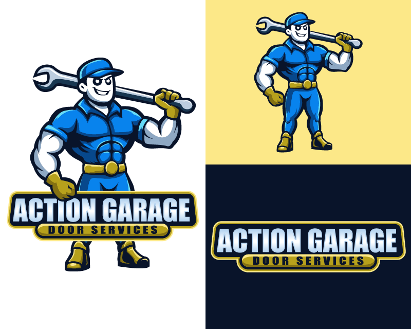 Mascot Design Entry 3254239 submitted by NUMIDIAN to the contest for Action Garage Door Services run by jdv0521