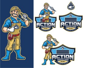 Mascot Design Entry 3366845 submitted by TERION to the contest for Action Garage Door Services run by jdv0521