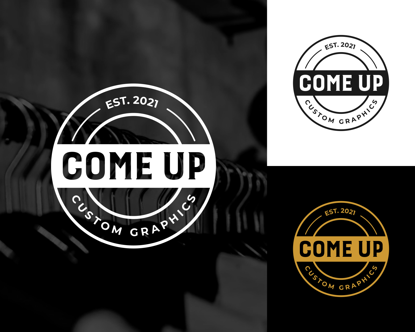 Logo Design entry 2250400 submitted by Tony_Brln to the Logo Design for Come Up Custom Graphics run by joshsmithnv