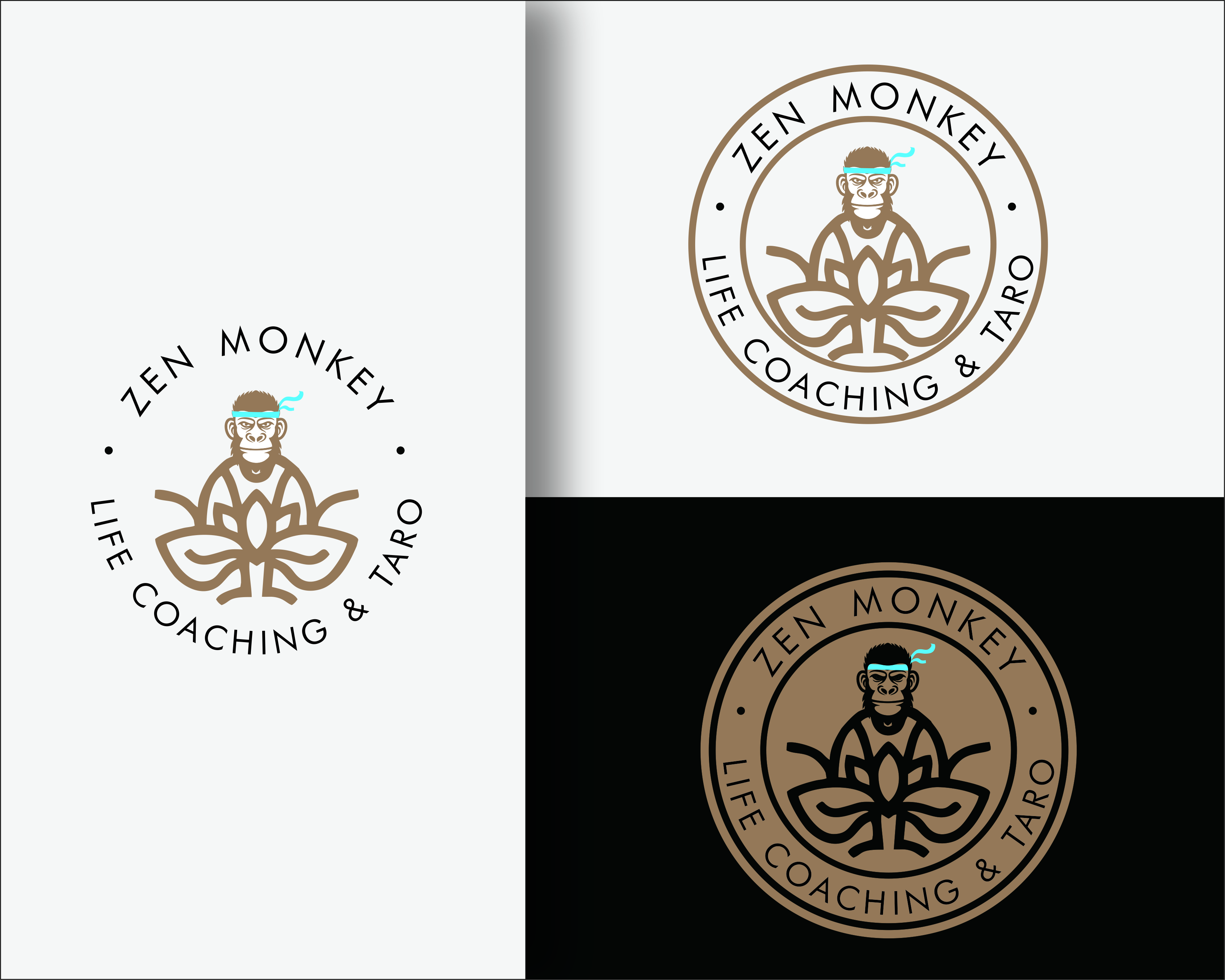 Logo Design entry 2289826 submitted by duana4 to the Logo Design for Zen Monkey Life Coaching & Tarot run by sarah@sarahsconsulting