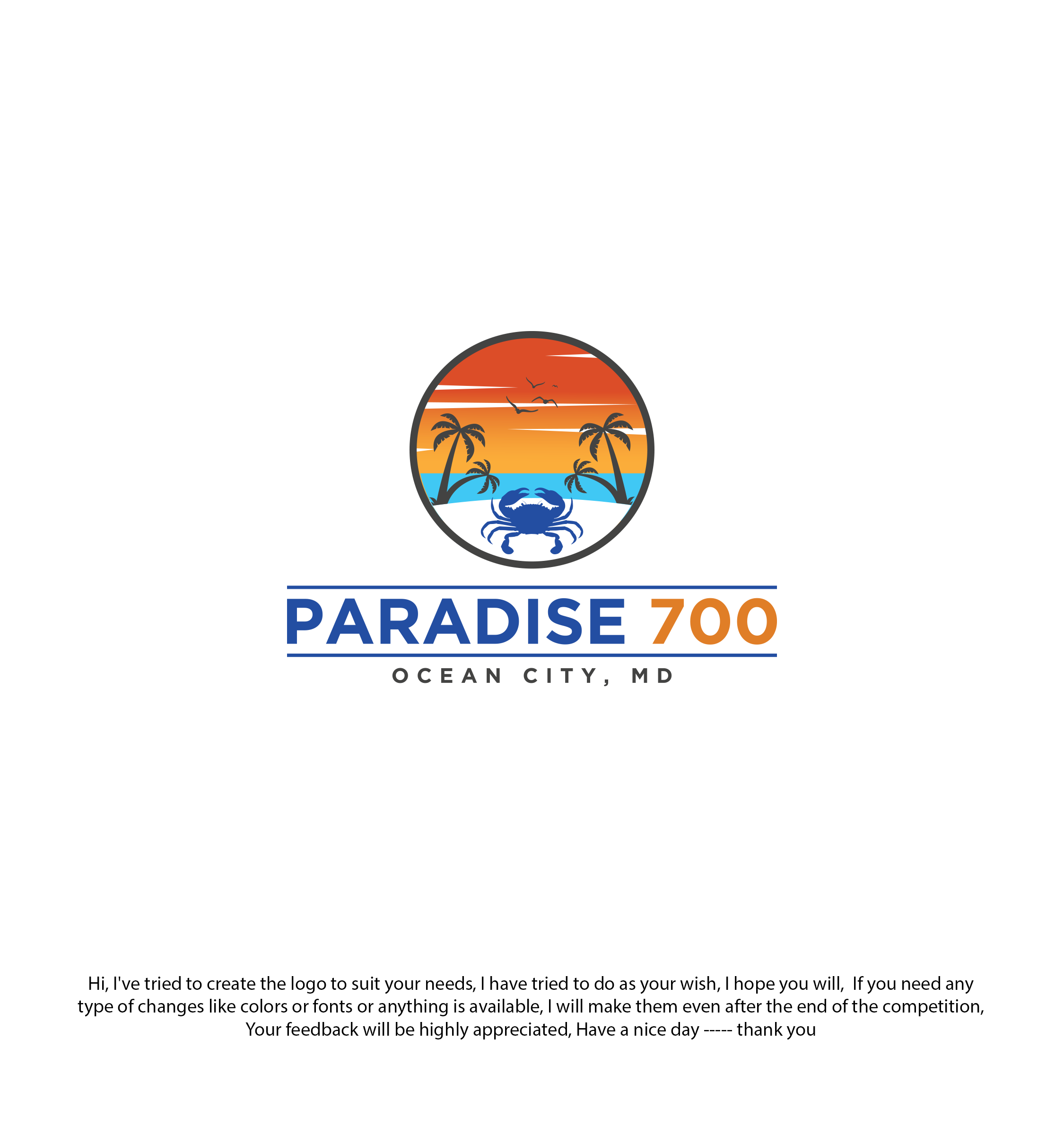 Logo Design entry 2289901 submitted by ENVIRON to the Logo Design for Paradise 700 run by jsiney