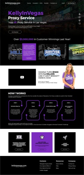 Web Design entry 2291295 submitted by defrhea to the Web Design for KellyInVegas Proxy Service run by SiedleckiBrett