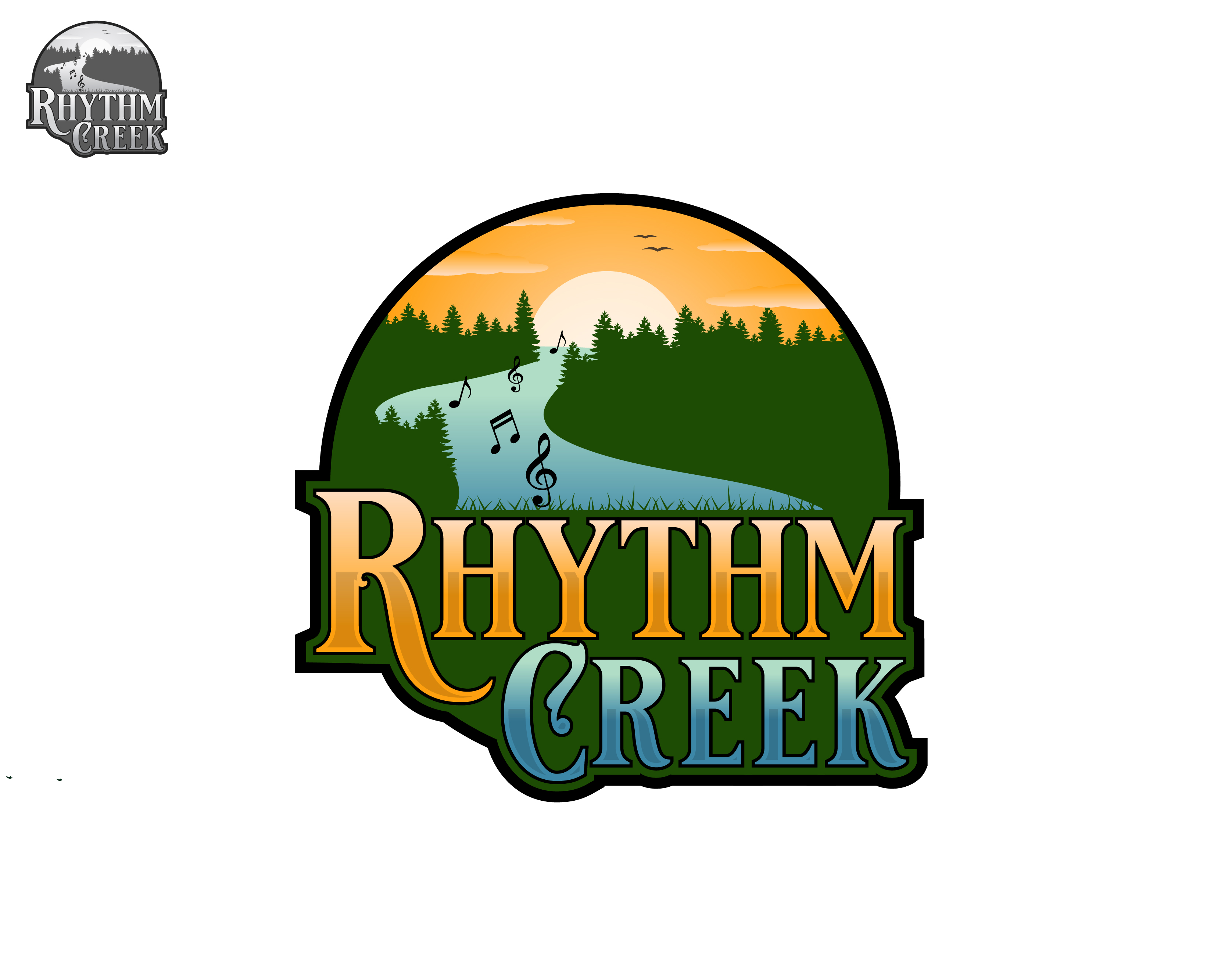 Logo Design entry 2292965 submitted by SplashBucket to the Logo Design for Rhythm Creek run by RetroDeluxe