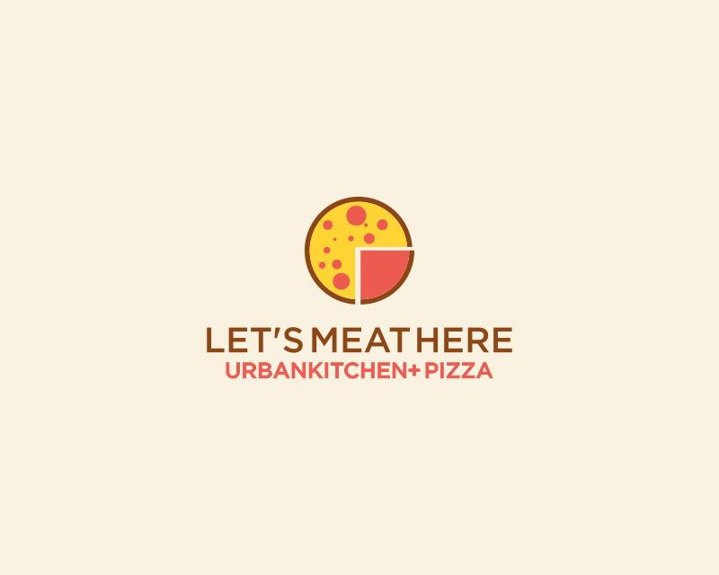 Logo Design entry 2295880 submitted by rahman07 to the Logo Design for Let's Meat Here Urban Kitchen + Pizza run by davidjuarezmail