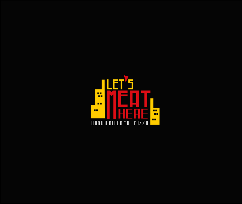 Logo Design entry 2295893 submitted by rahman07 to the Logo Design for Let's Meat Here Urban Kitchen + Pizza run by davidjuarezmail
