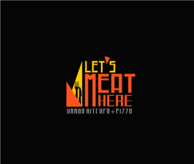 Logo Design entry 2295894 submitted by limbata to the Logo Design for Let's Meat Here Urban Kitchen + Pizza run by davidjuarezmail