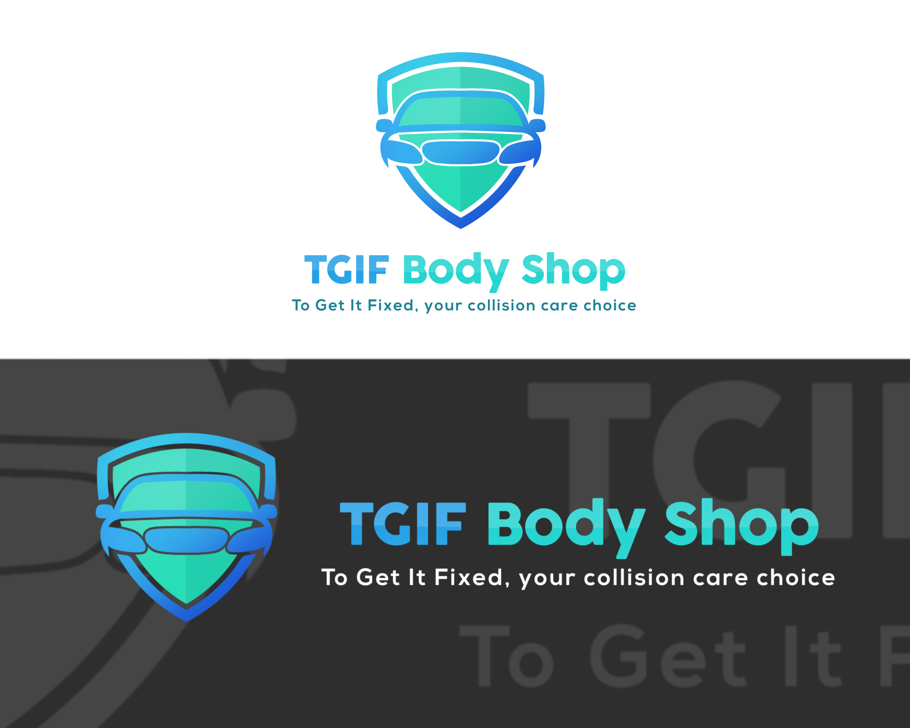 Logo Design entry 2329190 submitted by Rayquaza to the Logo Design for TGIF Body Shop run by Curious1!