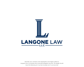 Logo Design entry 2336694 submitted by Baghusmaulana to the Logo Design for Langone Law LLC run by clangone
