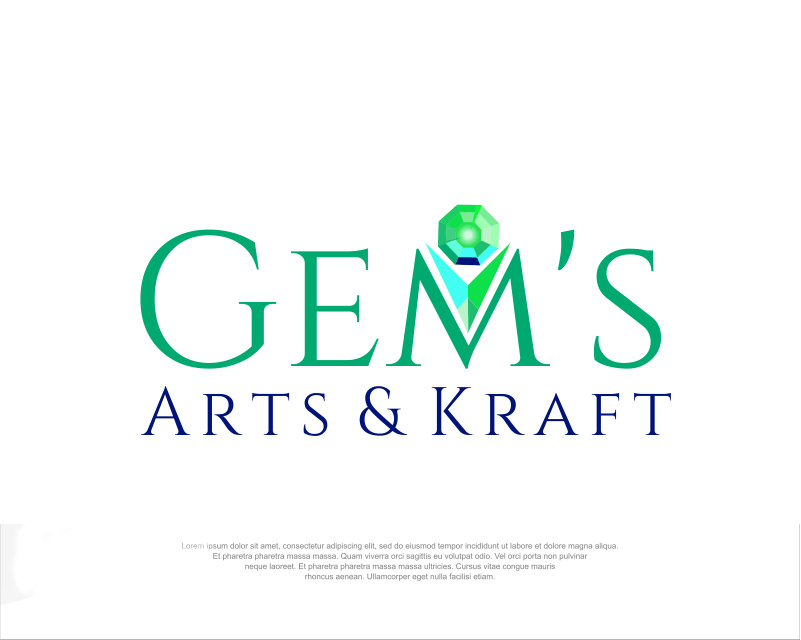 Logo Design entry 2340837 submitted by SATRI to the Logo Design for Gem's Arts & Kraft run by mekulpa