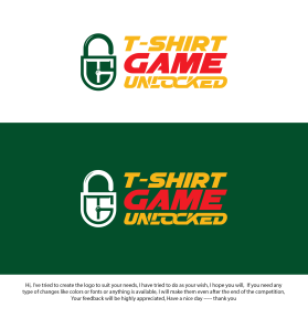 Logo Design entry 2347439 submitted by gembelengan to the Logo Design for T-Shirt Game Unlocked run by inhousebg