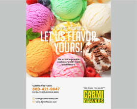 Graphic Design entry 2359561 submitted by Red Art to the Graphic Design for Carmi Flavors run by KenLutzPopcornStar