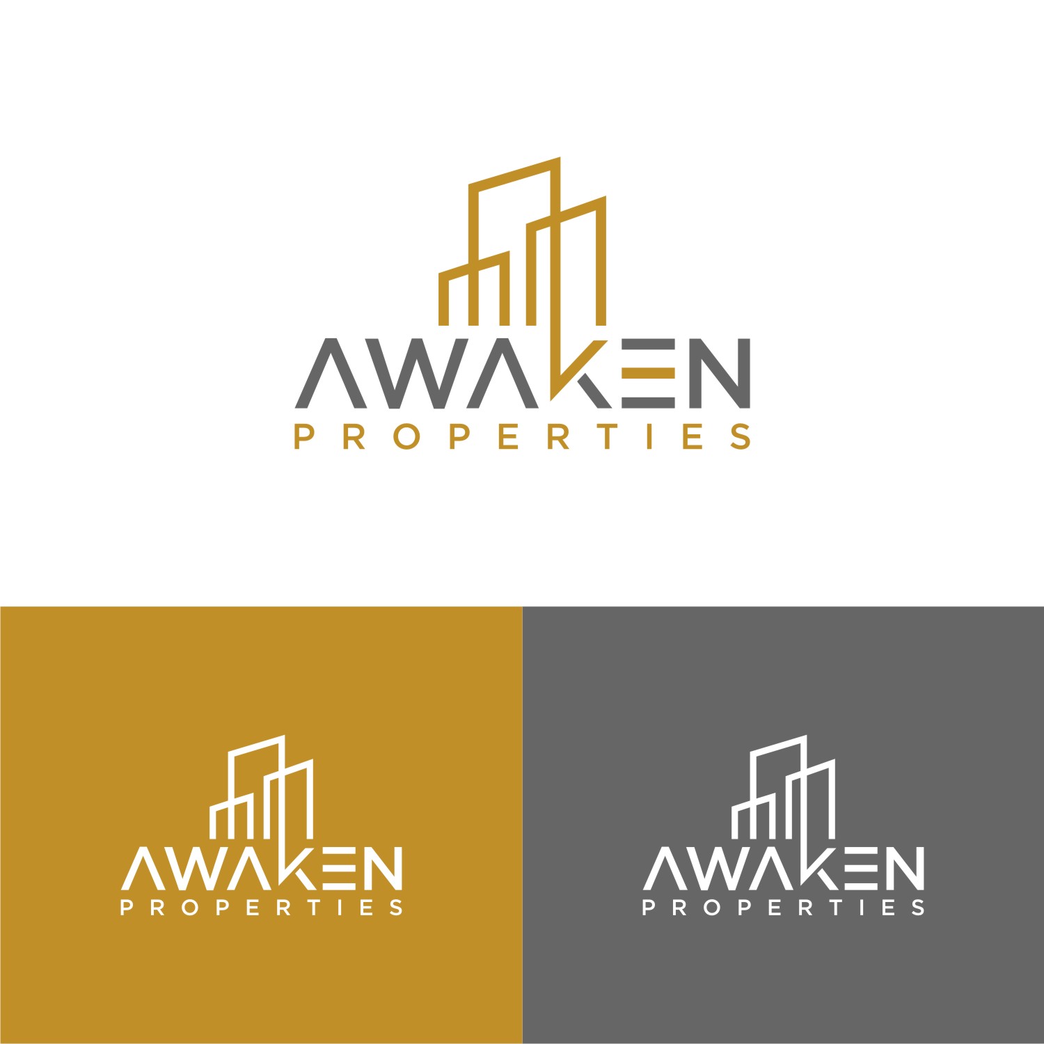 Logo Design entry 2360390 submitted by BLACK DEVIL to the Logo Design for AWAKEN PROPERTIES run by RomeoMike73