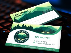 Business Card & Stationery Design entry 2365601 submitted by Amit1991 to the Business Card & Stationery Design for Two Rivers Construction run by katie.seekins@gmail.com
