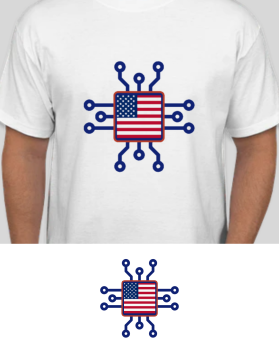 T-Shirt Design entry 2369980 submitted by Ardian01 to the T-Shirt Design for Electronics Circuit USA Flag run by kevinrose17