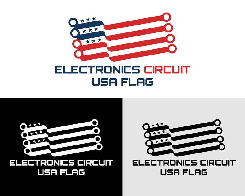 T-Shirt Design entry 2370099 submitted by Rikfan to the T-Shirt Design for Electronics Circuit USA Flag run by kevinrose17