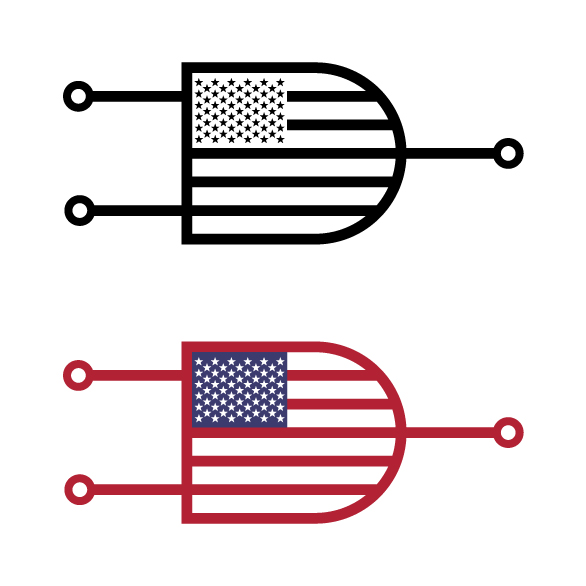 T-Shirt Design entry 2370038 submitted by BHUSHANSHRI to the T-Shirt Design for Electronics Circuit USA Flag run by kevinrose17
