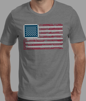 T-Shirt Design entry 2370099 submitted by dragandjb to the T-Shirt Design for Electronics Circuit USA Flag run by kevinrose17