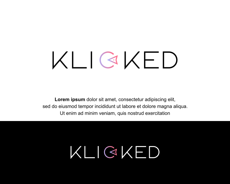 Logo Design entry 2372820 submitted by pokepak to the Logo Design for Klicked (or klicked or KLICKED) run by oscarhoole