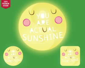 Logo Design Entry 2373497 submitted by Mikeron to the contest for The logo will say: YOU ARE ACTUAL SUNSHINE run by toshasmiles