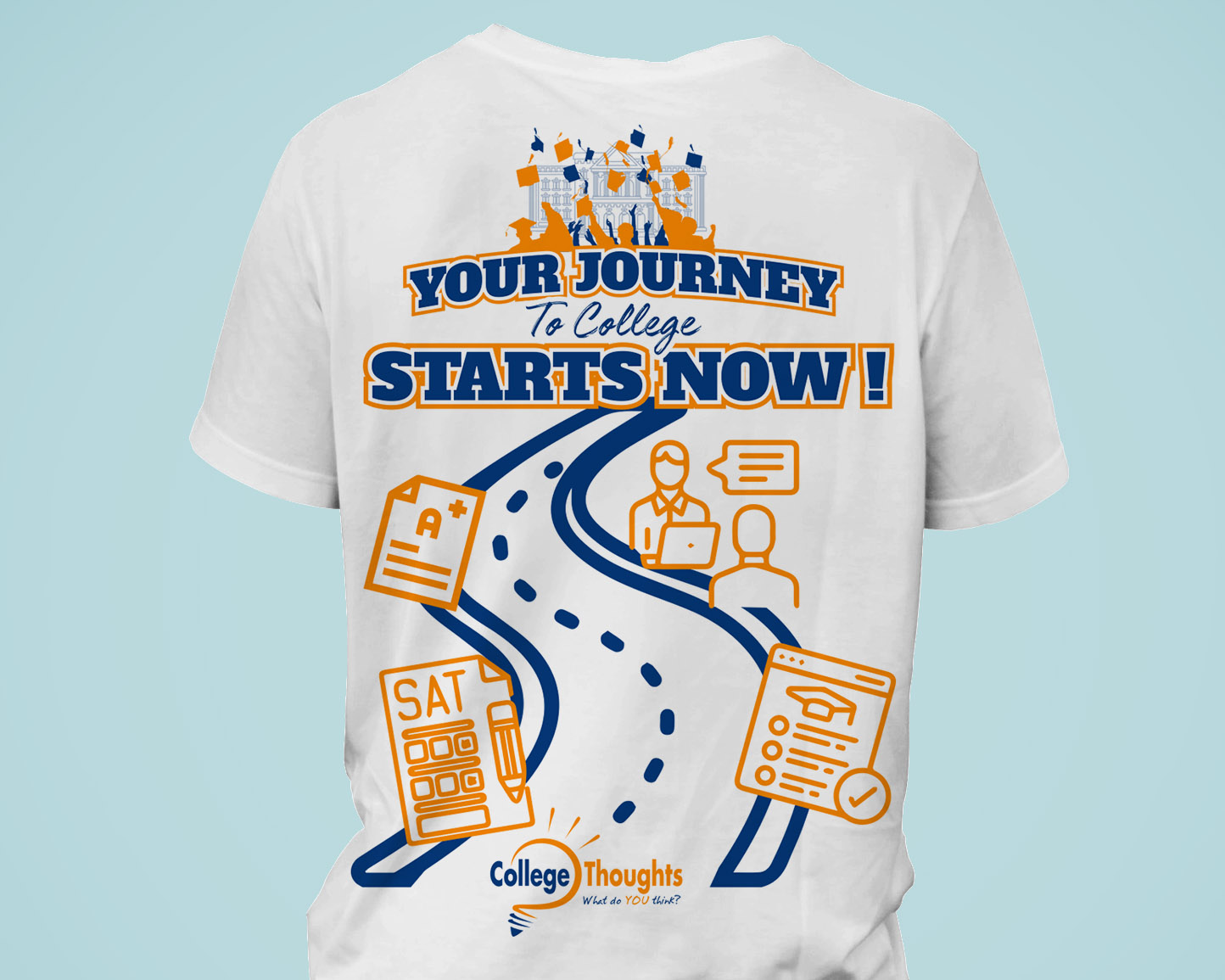 T-Shirt Design entry 2376640 submitted by quimcey to the T-Shirt Design for CollegeThoughts run by CollegeThoughts