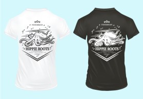 T-Shirt Design Entry 2383960 submitted by tanvir222000 to the contest for HIPPIE ROOTS run by Green machine 