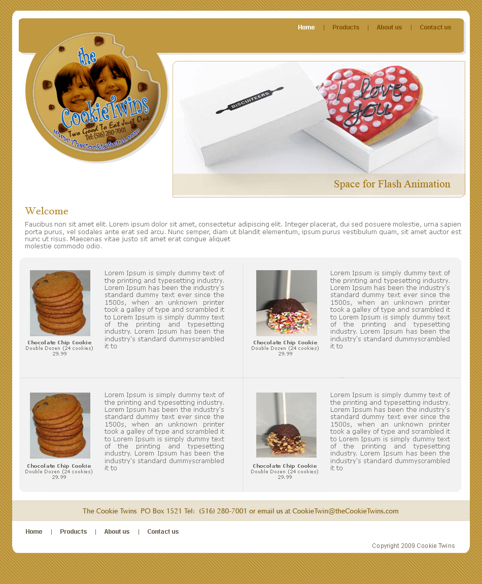 Web Design entry 89013 submitted by simplysuperb to the Web Design for The Cookie Twins run by tml7669