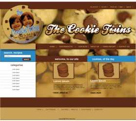 Web Design entry 89036 submitted by jojomarie to the Web Design for The Cookie Twins run by tml7669
