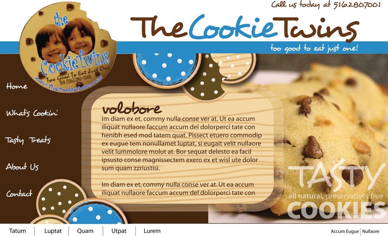 Web Design entry 89042 submitted by KayleeBugDesignStudio to the Web Design for The Cookie Twins run by tml7669