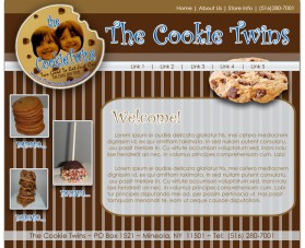 Web Design Entry 89047 submitted by jojomarie to the contest for The Cookie Twins run by tml7669