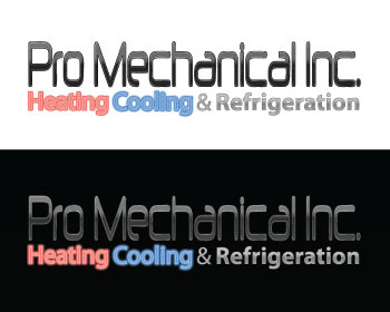 Logo Design entry 94590 submitted by JINKODESIGNS to the Logo Design for Pro Mechanical Inc. Heating Cooling & Refrigeration run by Jyursi