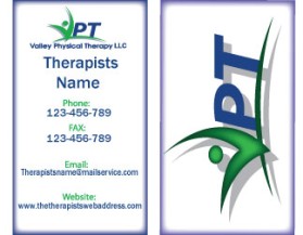 Business Card & Stationery Design entry 98738 submitted by cvvarun to the Business Card & Stationery Design for Valley Physical Therapy Bus Card & Stationery run by jogriffinvpt