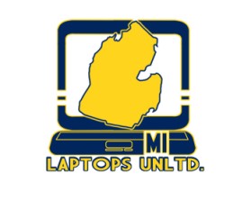 Logo Design entry 105378 submitted by theonedesigner.com to the Logo Design for Laptops Unlimited of Michigan run by laptopsunlimitedmi