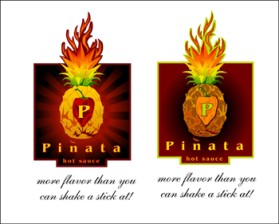 Logo Design entry 111975 submitted by loparka to the Logo Design for Pinata Hot Sauce run by toohotforpants