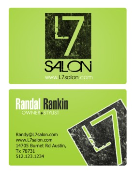 Business Card & Stationery Design Entry 117362 submitted by ojgraphics to the contest for L7 Salon Again... run by randman007