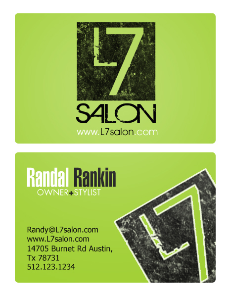Business Card & Stationery Design entry 130763 submitted by ojgraphics to the Business Card & Stationery Design for L7 Salon Again... run by randman007