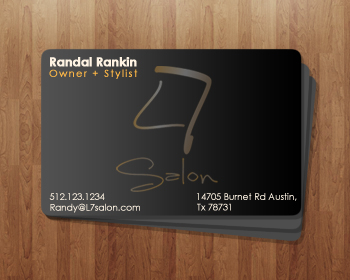 Business Card & Stationery Design entry 130763 submitted by Mac to the Business Card & Stationery Design for L7 Salon Again... run by randman007