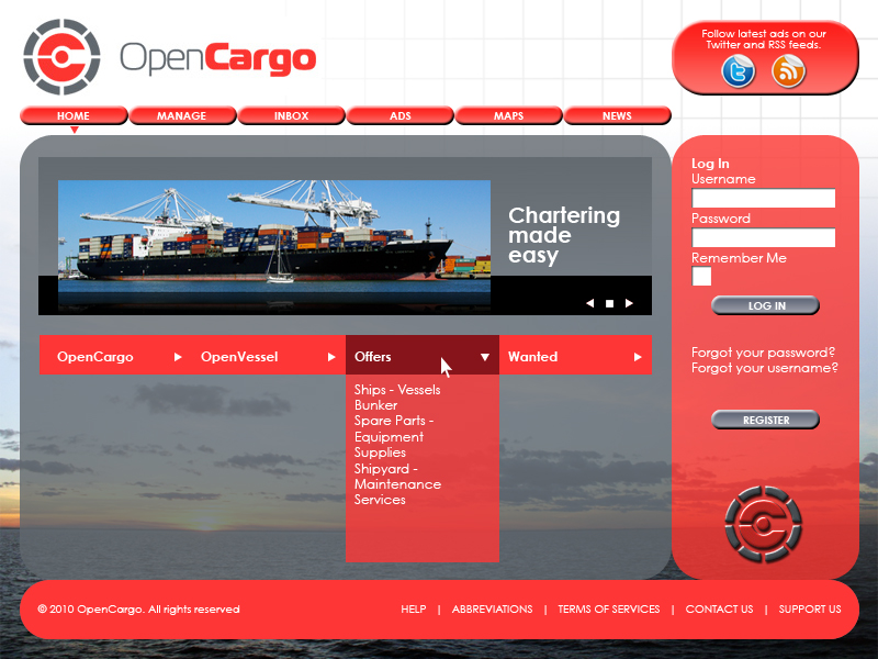 Web Design entry 130974 submitted by AUGUST to the Web Design for opencargo.biz run by alexe
