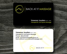 Business Card & Stationery Design entry 134885 submitted by choesny to the Business Card & Stationery Design for Back At It Massage run by vanback