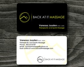 Business Card & Stationery Design entry 134888 submitted by choesny to the Business Card & Stationery Design for Back At It Massage run by vanback