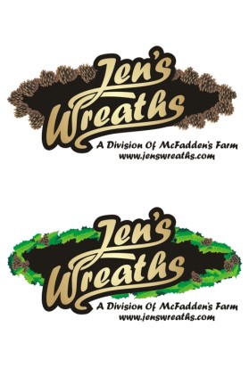 Logo Design entry 21845 submitted by ginalin to the Logo Design for Jen's Wreaths run by softballjenny