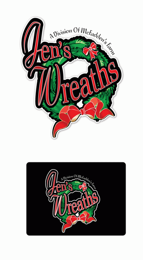 Logo Design entry 21869 submitted by ginalin to the Logo Design for Jen's Wreaths run by softballjenny