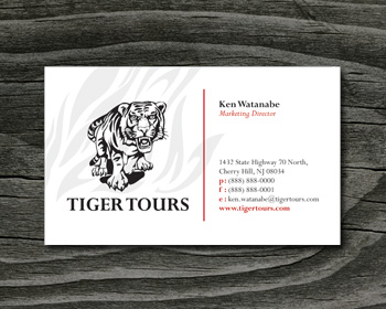 Business Card & Stationery Design entry 137236 submitted by ucal to the Business Card & Stationery Design for Tiger Tours run by Tiger Tours